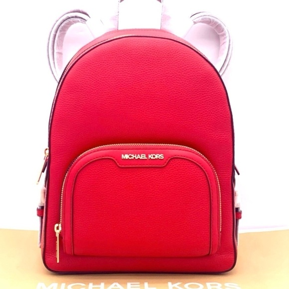 Michael Kors Jaycee Medium Backpack Bright Red (NWT) - Picture 2 of 7